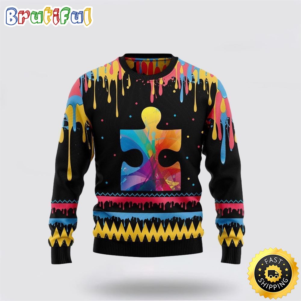 Autism Colorful Beauty Ugly Christmas Sweater Christmas Gift For That Everyone Will Love