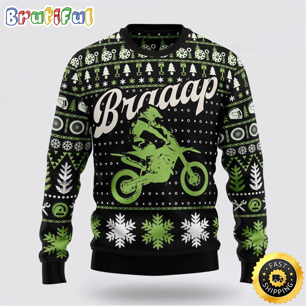 Braaap Moto Ugly Christmas Sweater Funny Ugly Christmas Sweater Christmas Gift For That Everyone Will Love