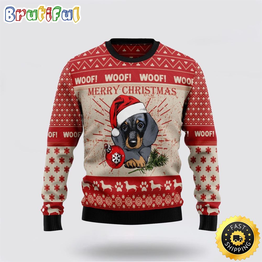 Christmas Dachshund Dog Ugly Christmas Sweater Show Your Love For Your Furry Friend