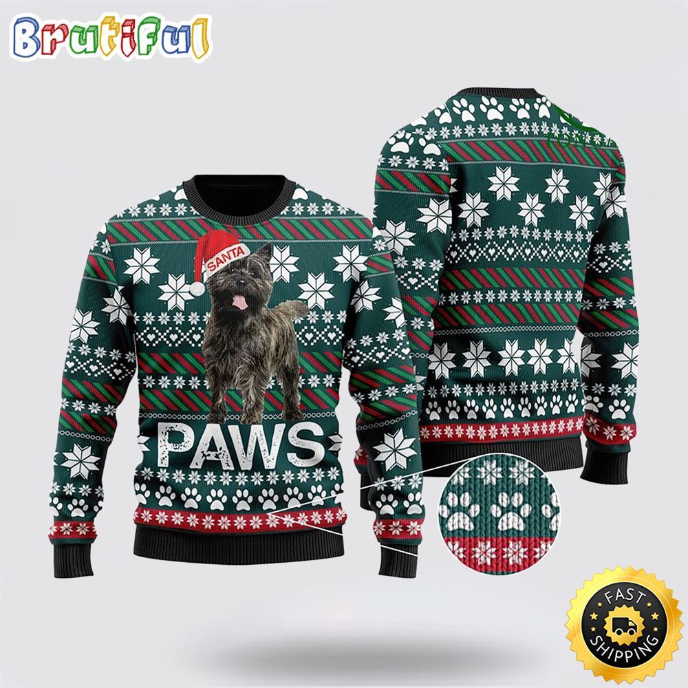 Cute Cairn Terrier Ugly Christmas Sweater Show Your Love For Your Furry Friend