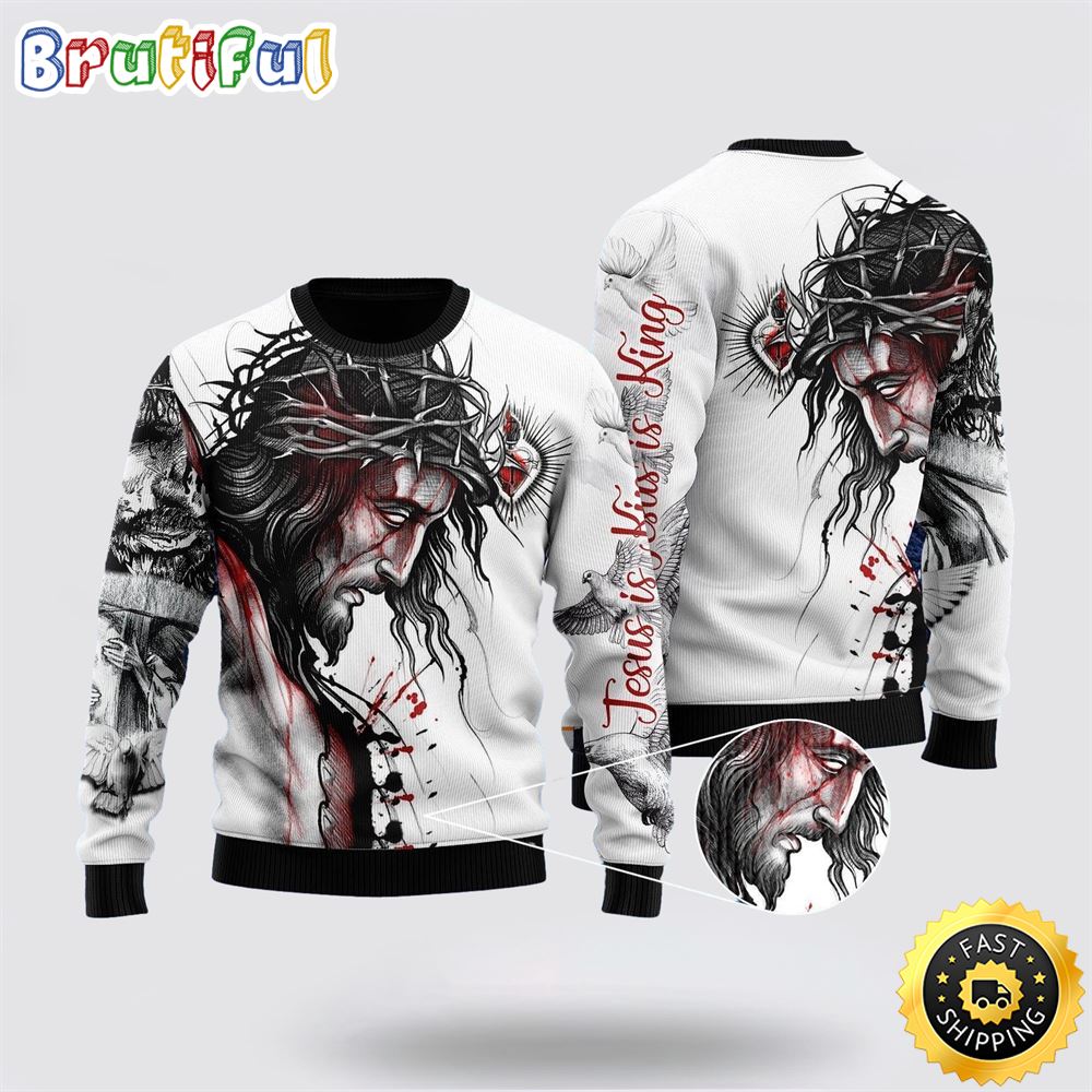 Jesus Catholic Ugly Christmas Sweater Gifts For Christian Families