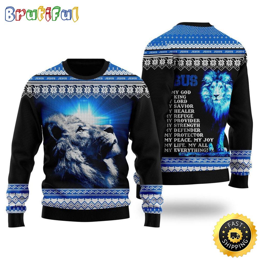 Jesus Is My Everything Ugly Christmas Sweater Gifts For Christian Families