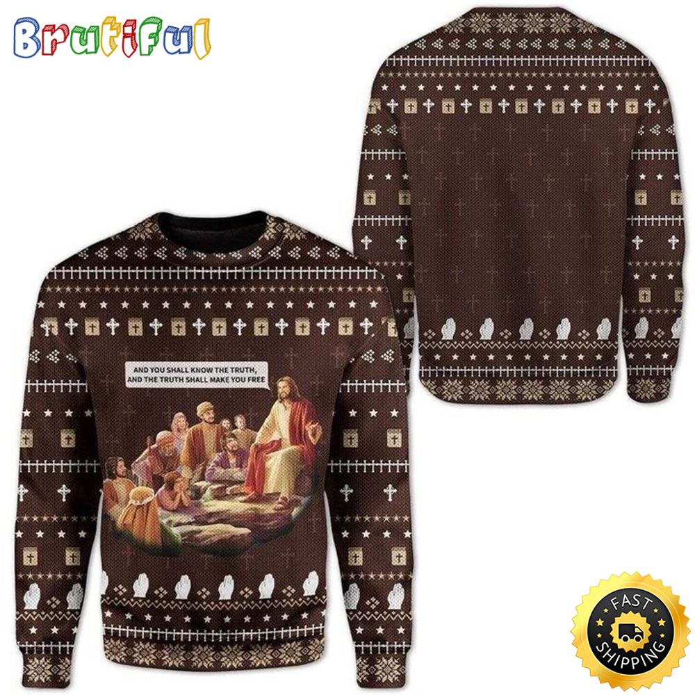 Jesus Ugly Christmas Sweater Gifts For Christian Families