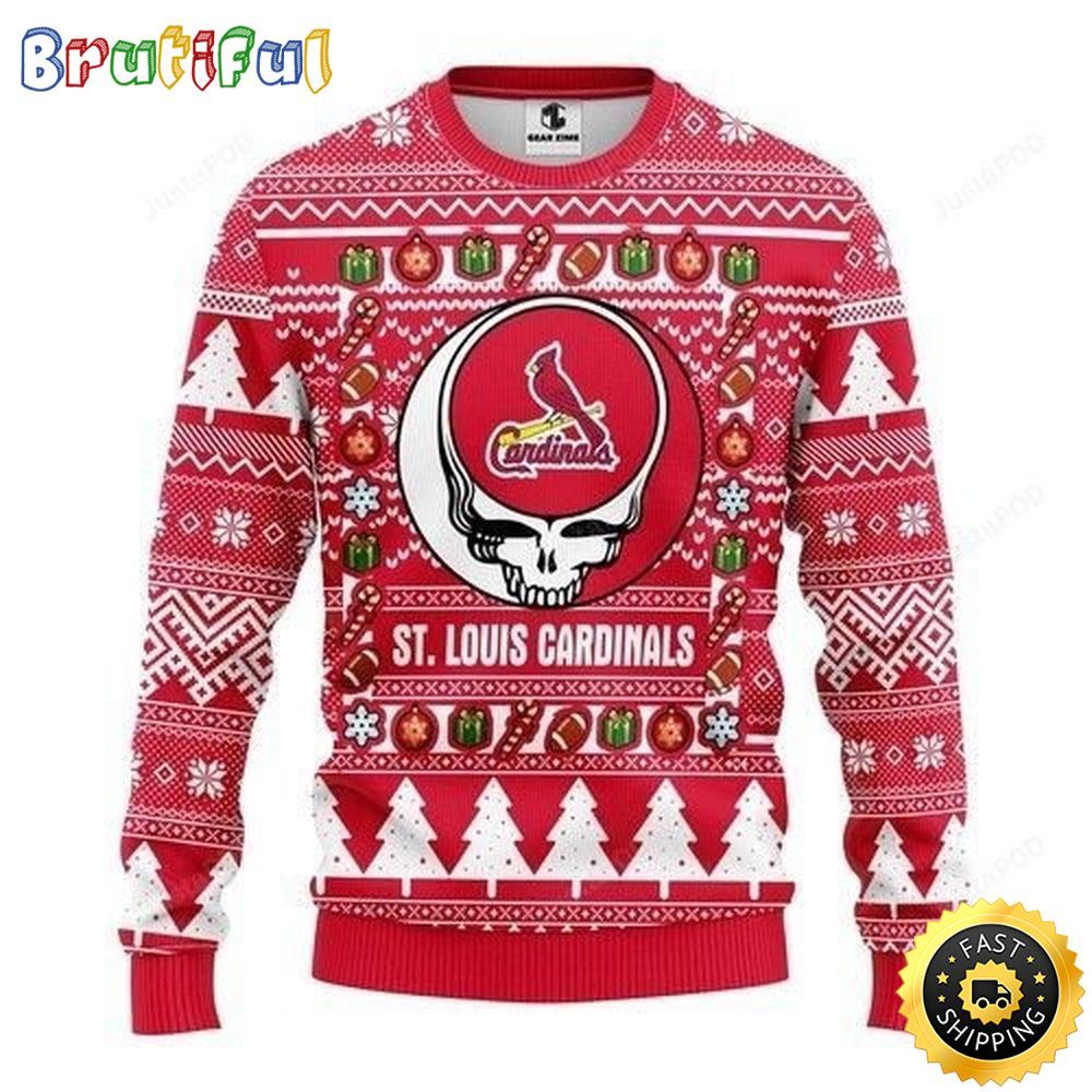 MLB St. Louis Cardinals Ugly Christmas Sweater The Intelligence Of The Skull Unisex Sweater