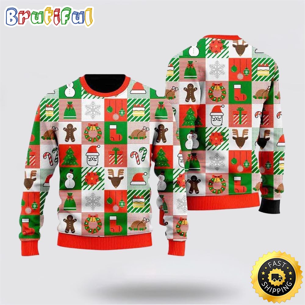 Merry Christmas Light It Up Pattern Ugly Christmas Sweater Christmas Gift For That Everyone Will Love