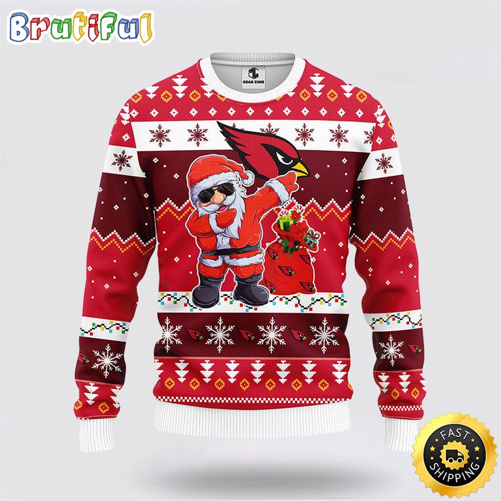 NFL Arizona Cardinals Ugly Sweater Santa Claus Ugly Christmas Sweater