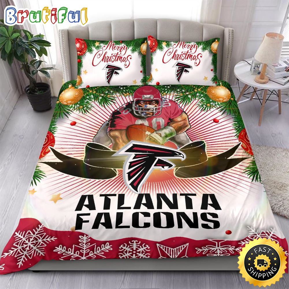NFL Atlanta Falcons Bedding Sets Merry Christmas Quilt Bedding Sets