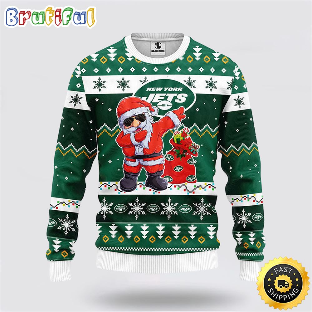 NFL New York Jets Ugly Sweater Santa Claus Ugly Christmas Sweater