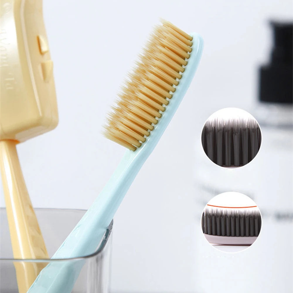5pcs/Pack Large Head Toothbrush Korean Original Tooth Brush With Travel Case Adult Charcoal Biodegradable Oral Health Cleaning