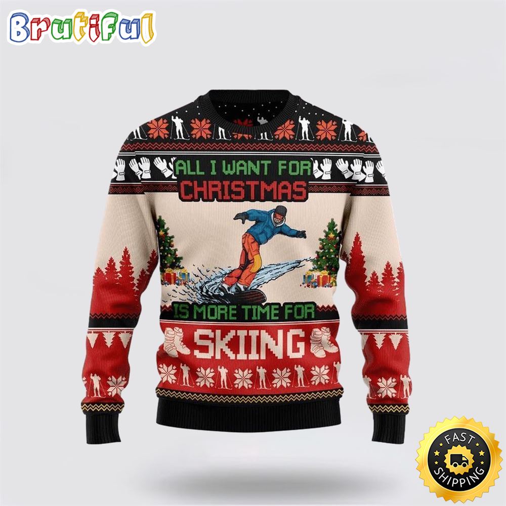 Skiing Ugly Christmas Sweater Christmas gift Christmas Gift For That Everyone Will Love