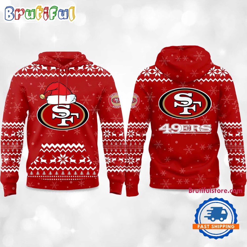 San Francisco 49ers 2025 Reindeer Football Christmas New Hoodie Shirt